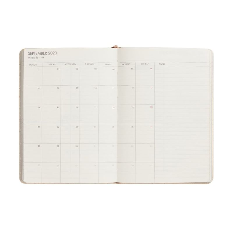 kikki.K 2020 A5 Croc Textured Weekly Diary Almond