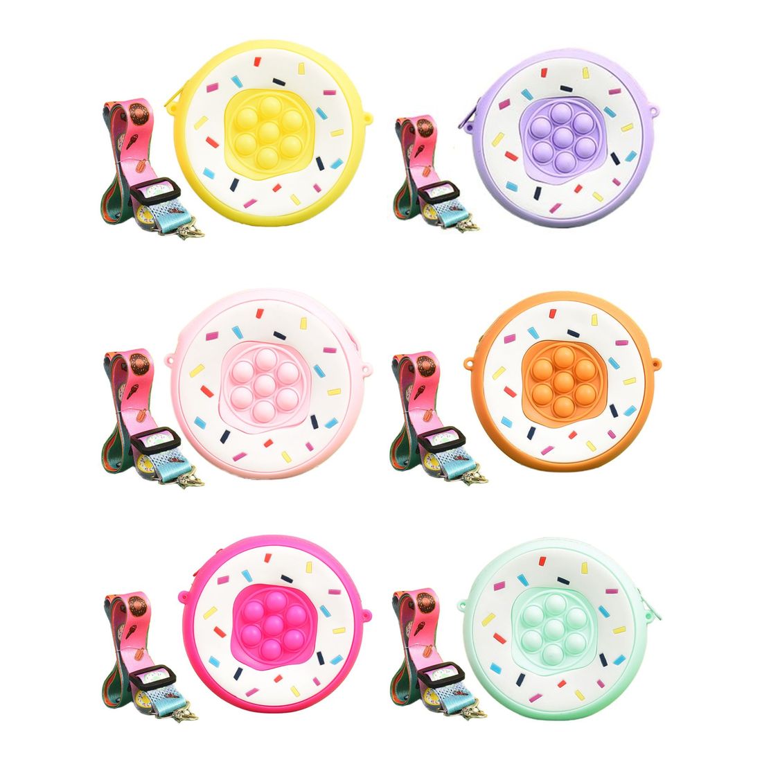 Squizz Toys Pop The Bubble Donut Purse (Assorted - Includes 1)