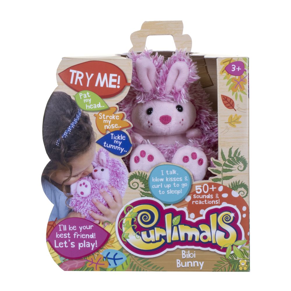 Curlimals Bibi Bunny Interactive Soft Toy