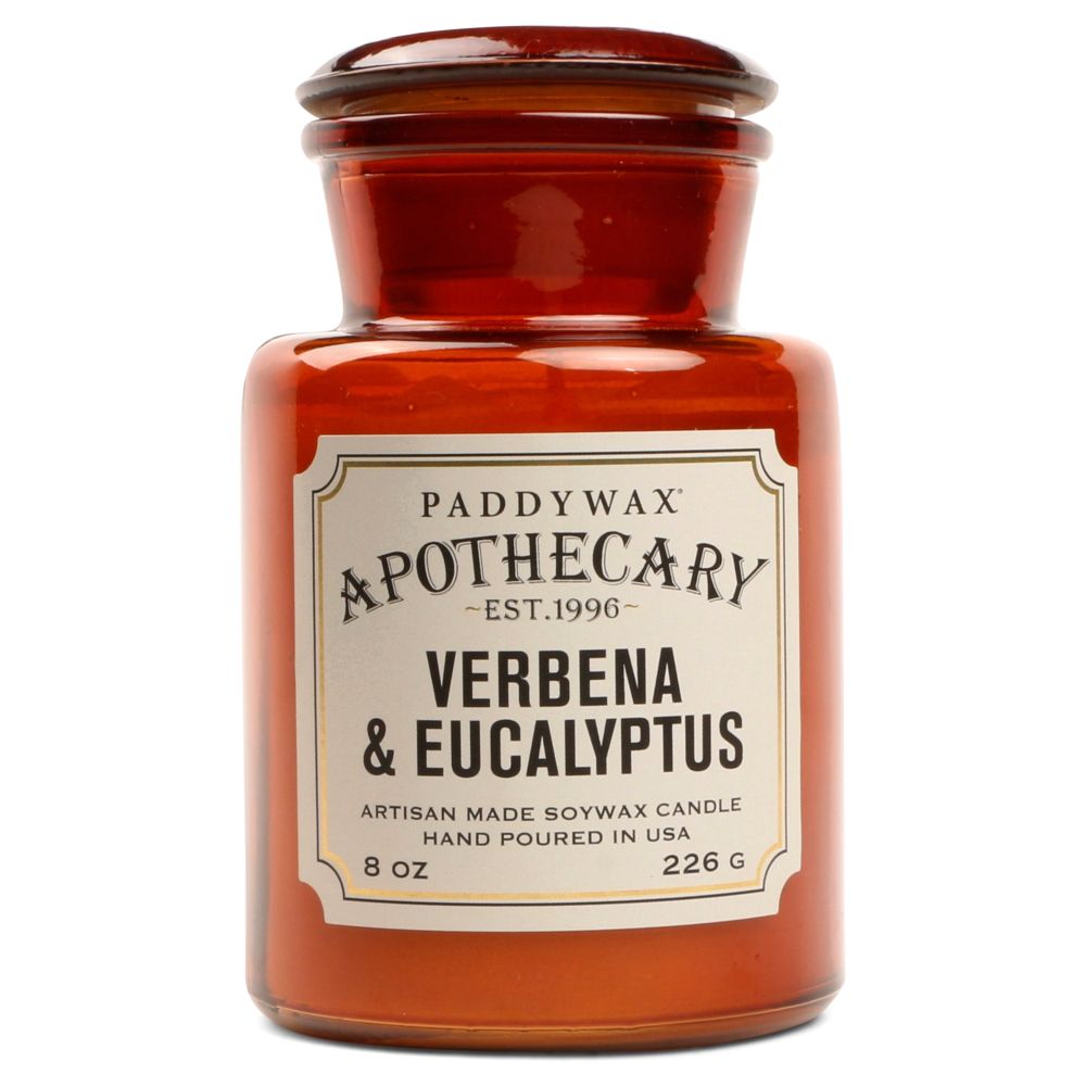 Paddywax Apothecary Glass Candle Verbena & Eucalyptus 8Oz
