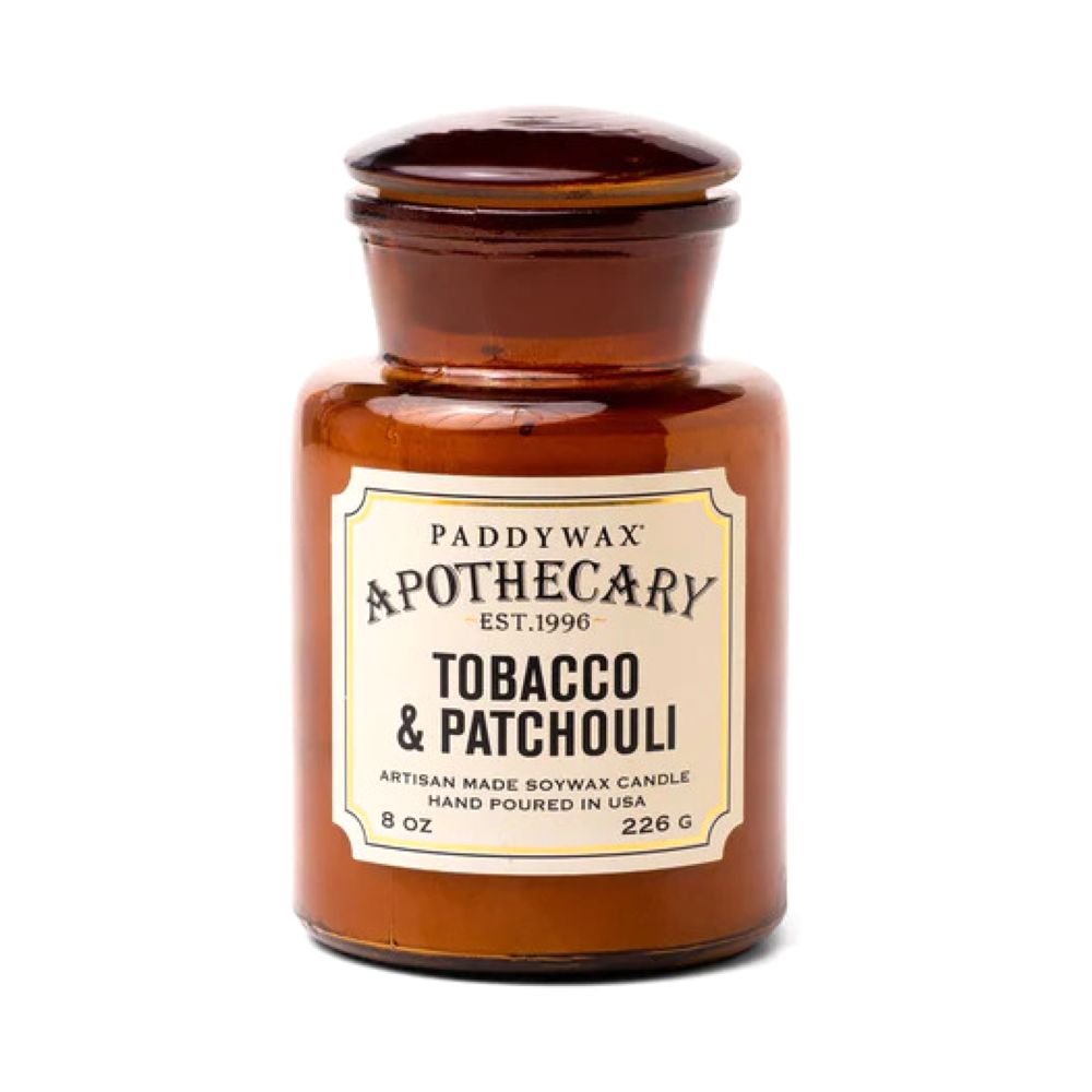 Paddywax Apothecary Glass Candle Tobacco & Patchouli 8Oz