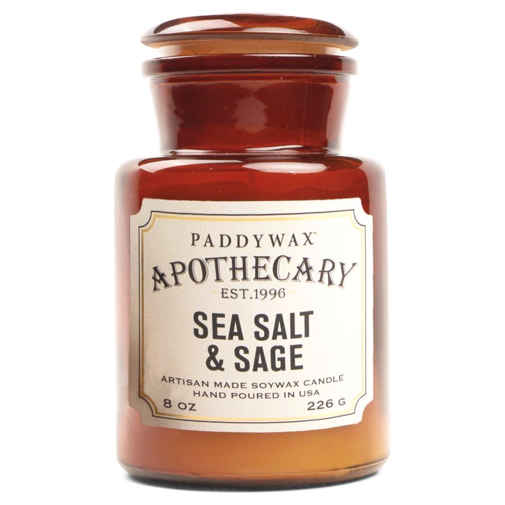 Paddywax Apothecary Glass Candle Sea Salt & Sage 8Oz