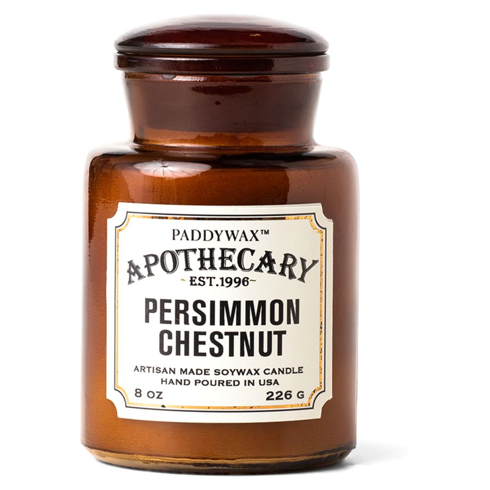 Paddywax Apothecary Glass Candle Persimmon Chestnut 8Oz