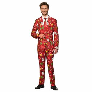 Suitmeister Christmas Icons Light Up Adult Costume Suit Red