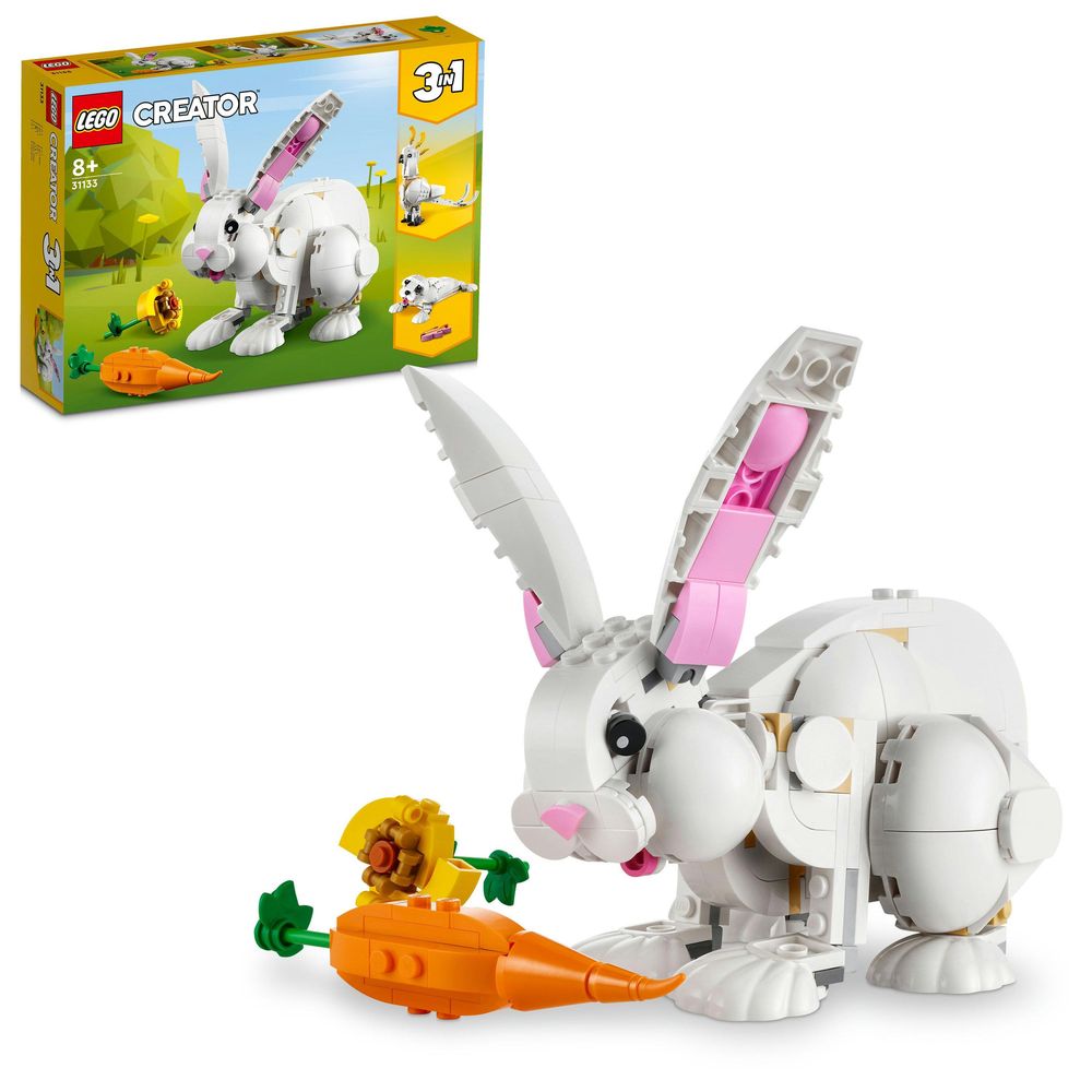 LEGO Creator 3in1 White Rabbit Building Toy Set 31133 (258 Pieces)