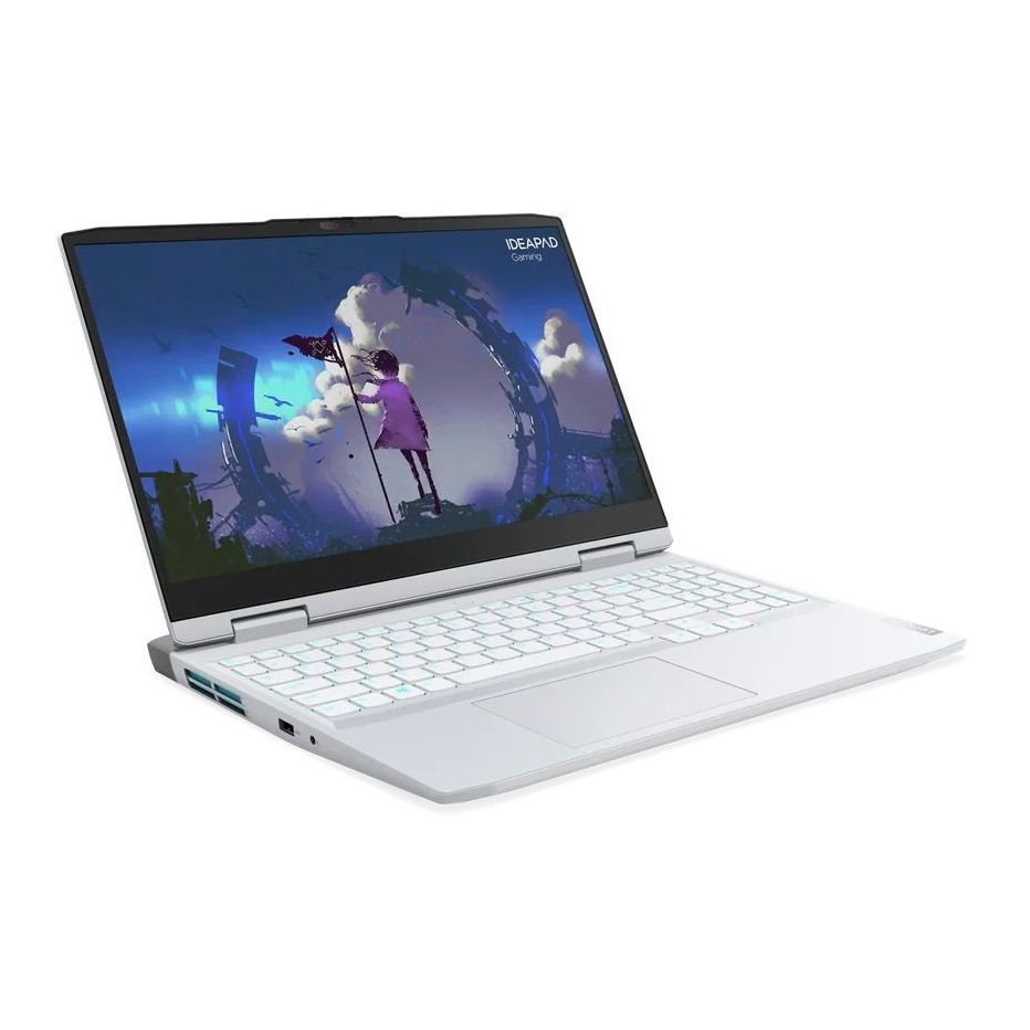 Lenovo Gaming 3 i7-DED Laptop - 82S900QJAX - Intel Core i7-12650H/16GB/512GB SSD/NVIDIA GeForce RTX 3050 4GB/15.6-inch FHD/120Hz/Windows 11 Home - Glacier White (Arabic/English)