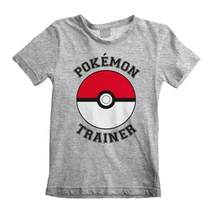 Heroes Inc Pokemon Trainer Kids Unisex T-Shirt Heather Grey