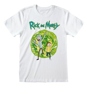 Heroes Inc Rick And Morty Portal Unisex T-Shirt White