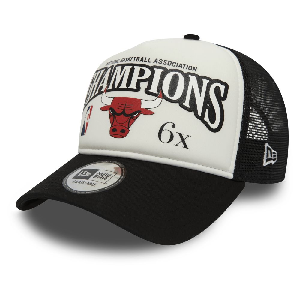 New Era NBA League Champions Chicago Bulls Men's Trucker Cap - Black (One Size)