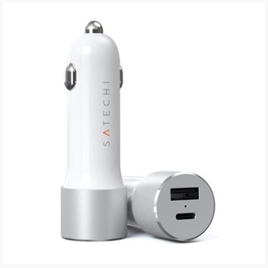 Satechi Car Charger Dual Port 72W PD USB-C + USB-A Space Grey