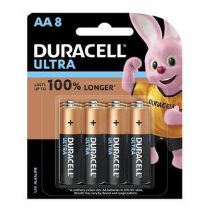 Duracell Ultra Aa Alkaline Battery 8X 32054