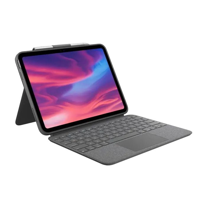 Logitech Combo Touch with Detachable Keyboard and Trackpad Case for iPad (10th Gen) - Oxford Grey (UK English Qwerty)