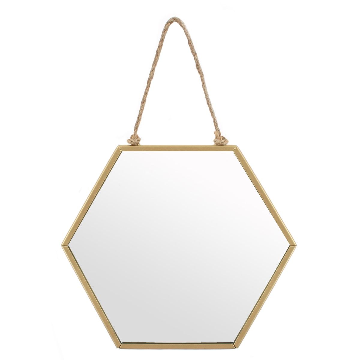Something Different Small Gold Geometric Mirror