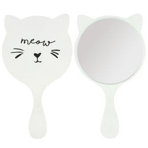 Something Different White Cat Mini Handheld Mirror
