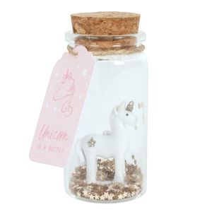 Something Different Glitter Unicorn In a Bottle Decoration