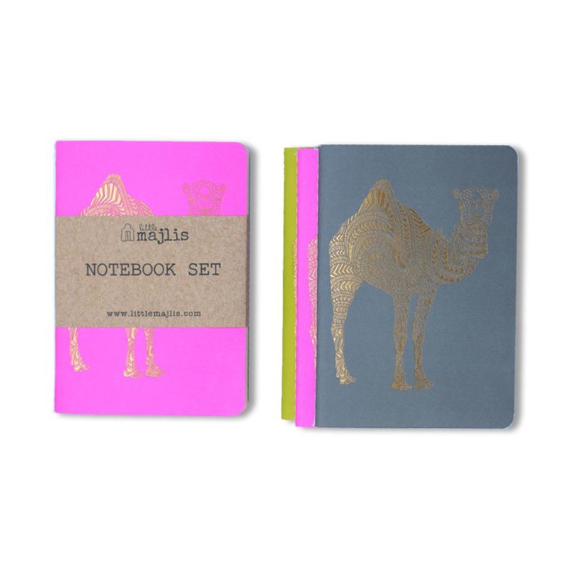 Little Majlis Camel A6 Notebook Gold Mix Set Of 3