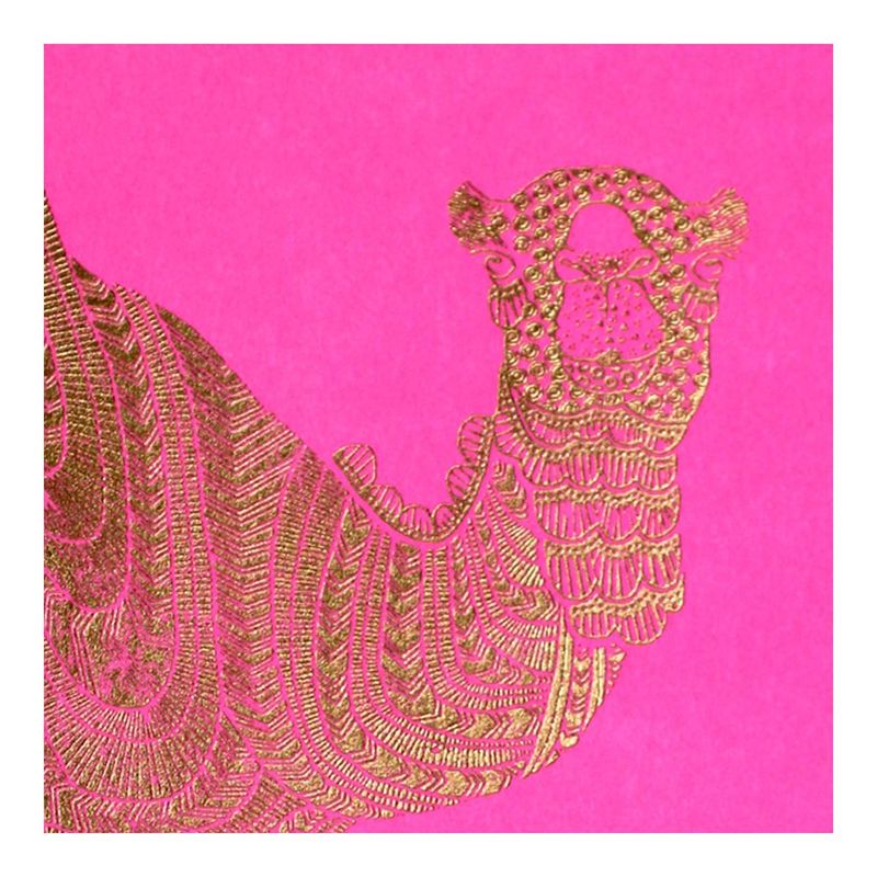 Little Majlis Camel Gold On Pink Postcard Set Of 6