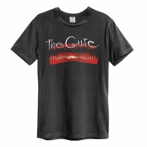 Amplified The Cure Lips Unisex T-Shirt Vintage Charcoal