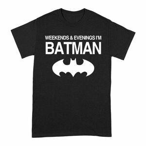 DC Comics Batman Weekends Men's T-Shirt Black