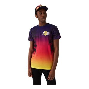 New Era NBA Coastal Heat Los Angeles Lakers Tee Men's T-Shirt Allover Print