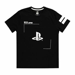 Difuzed Sony PlayStation Black & White Logo Men's T-Shirt Black