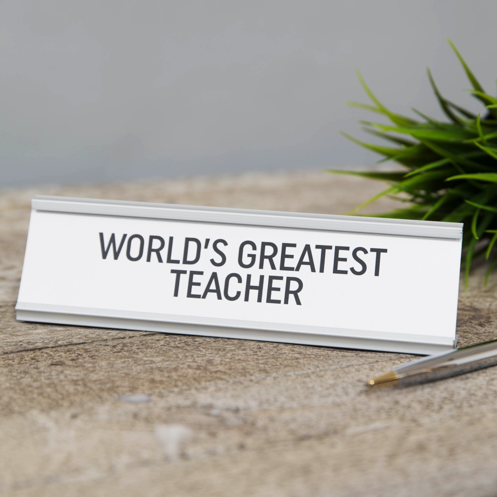 Harvey Makin World’s Greatest Teacher Desk Plaque