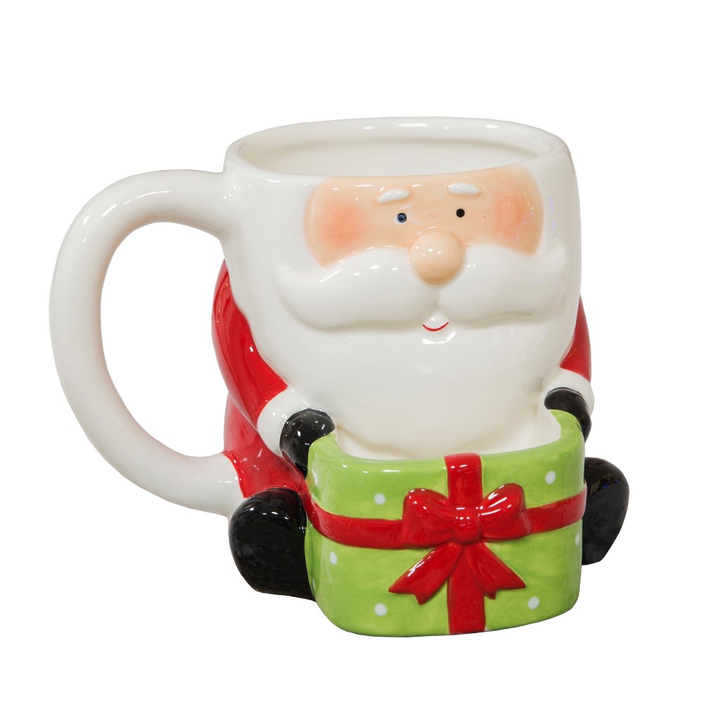 Santa Express Santa Holding Gift Cookie Holder Mug