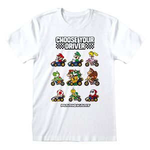 Heroes Inc Nintendo Super Mario Kart Choose Your Driver Unisex T-Shirt White