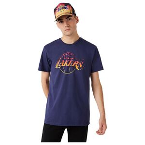New Era NBA Coastal Heat Infill LA Lakers Men's T-Shirt - Light Navy