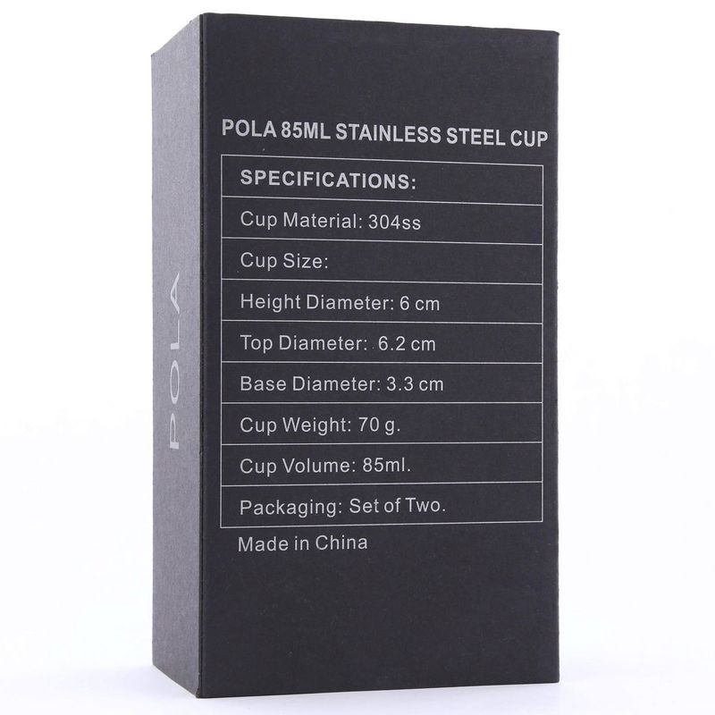 Rovatti Pola Stainless Steel Cup Black 85ml