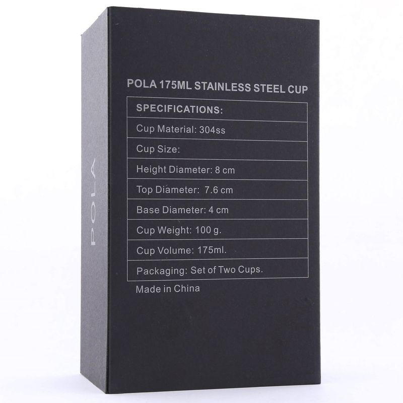 Rovatti Pola UAE Stainless Steel Cup Black 175ml