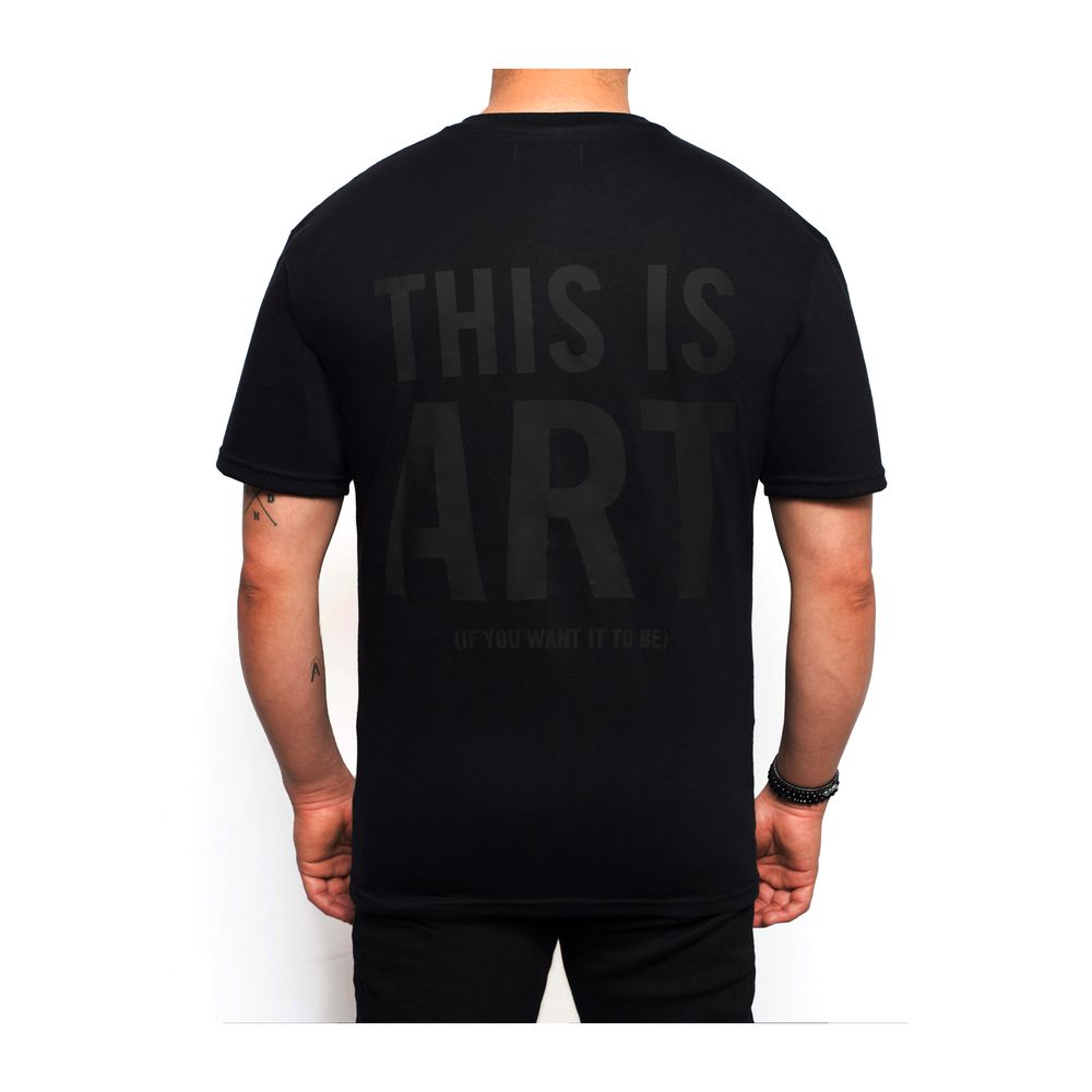 Les Maladroits This Is Art Basic Relaxed Printed T-Shirt Black