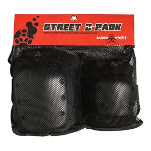 Triple 8 Street Kneee & Elbow Pads Black (2 Pairs) 60503