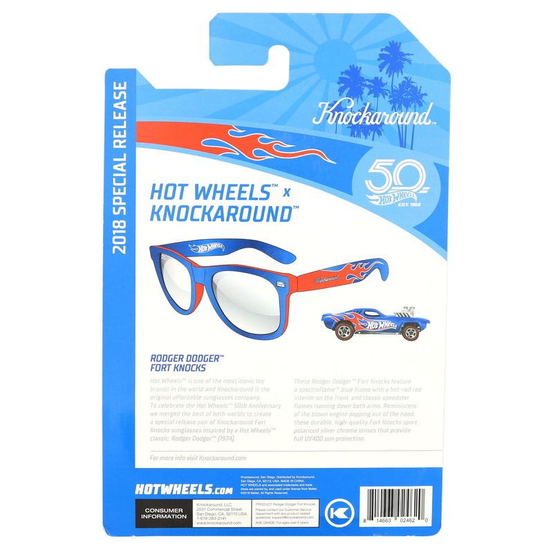 Knockaround Hot Wheels Fort Knocks Unisex Sunglasses Blue