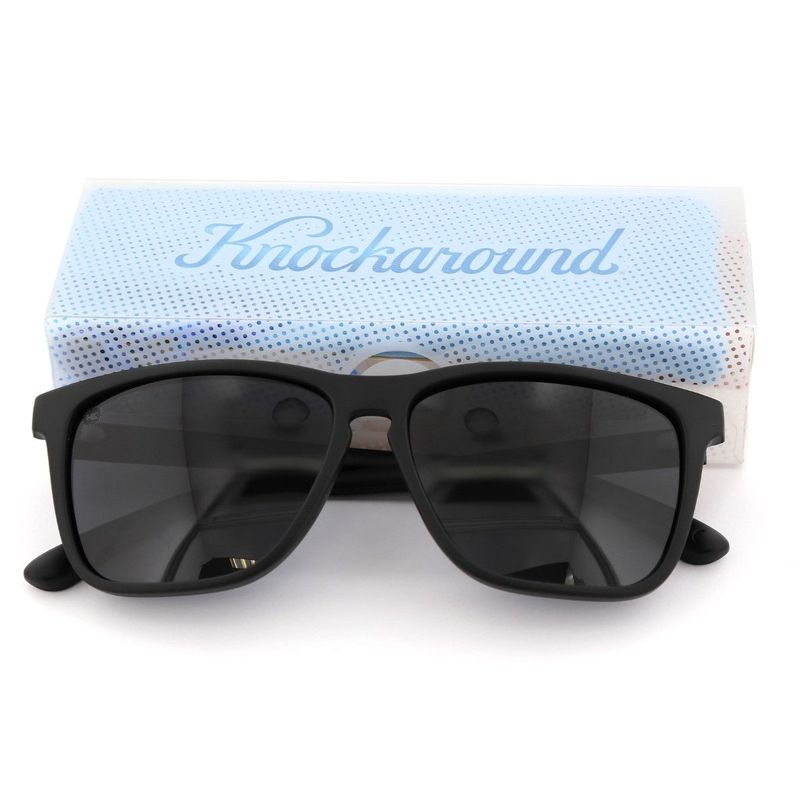 Knockaround Black On Black/Polarized Smoke Fast Lanes Unisex Sunglasses