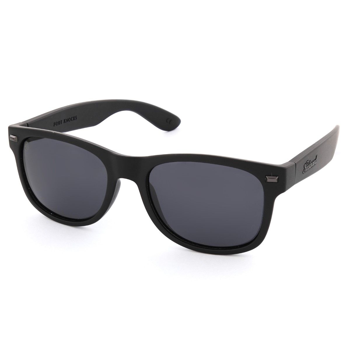 Knockaround Matte Black On Black/Polarized Smoke Fort Knocks Unisex Sunglasses