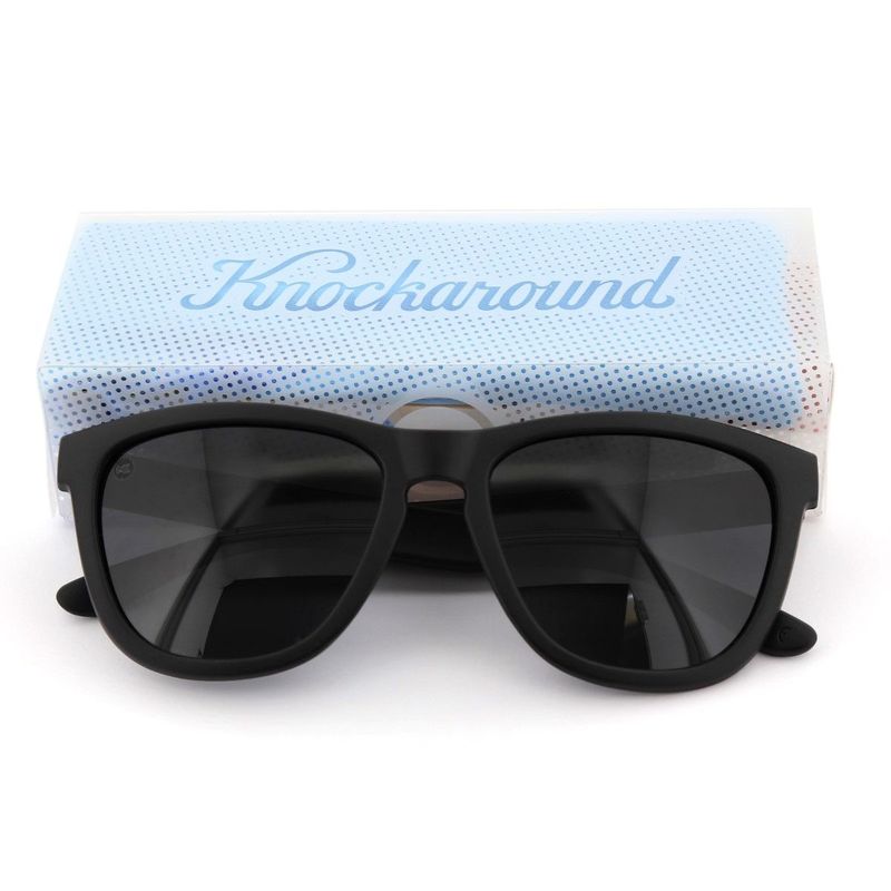 Knockaround Black On Black/Polarized Smoke Premiums Unisex Sunglasses