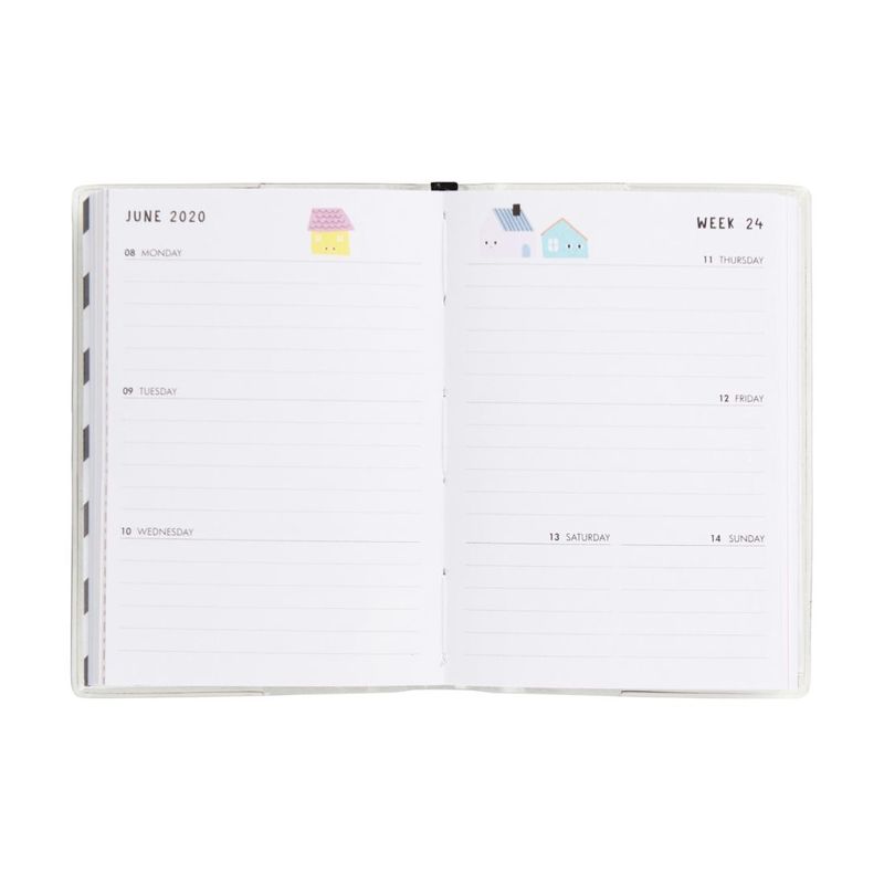kikki.K 2020 A7 Cute Weekly Diary Be Kind Holographic