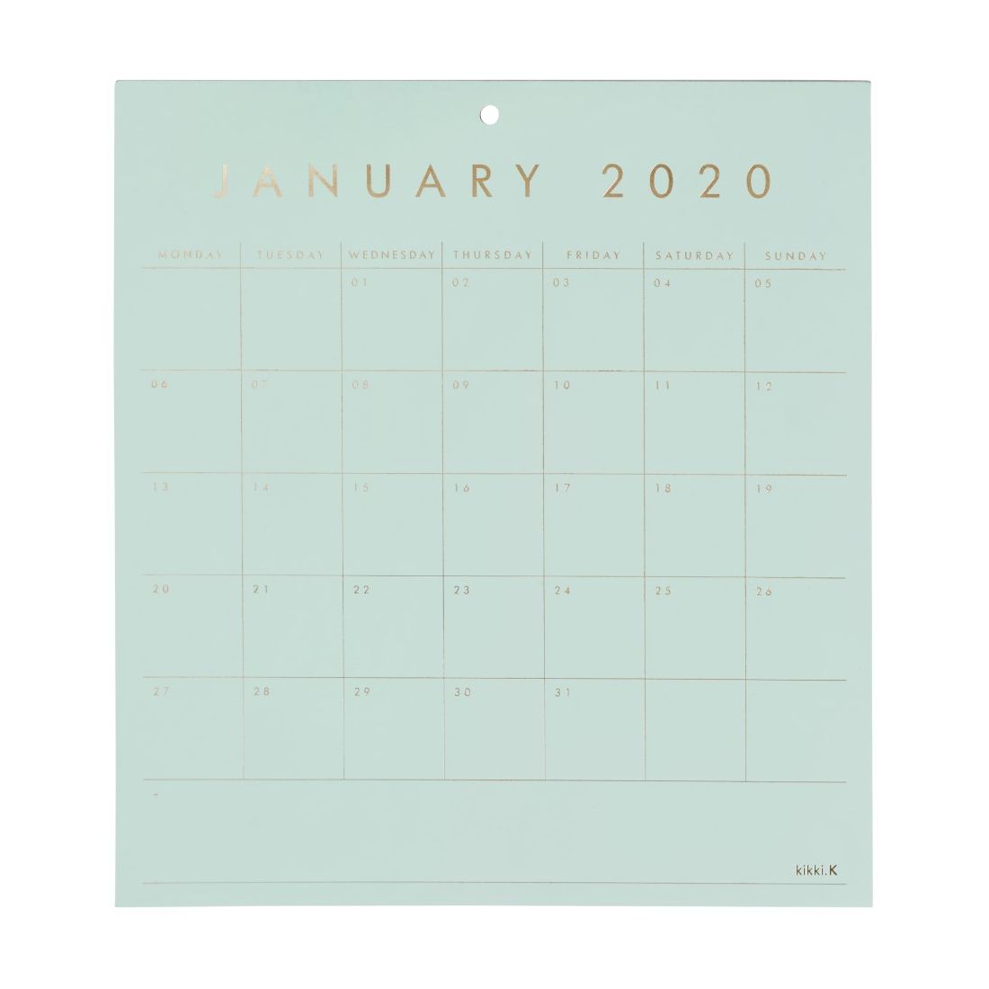 kikki.K 2020 Calendar Pad Essentials Multi-Color