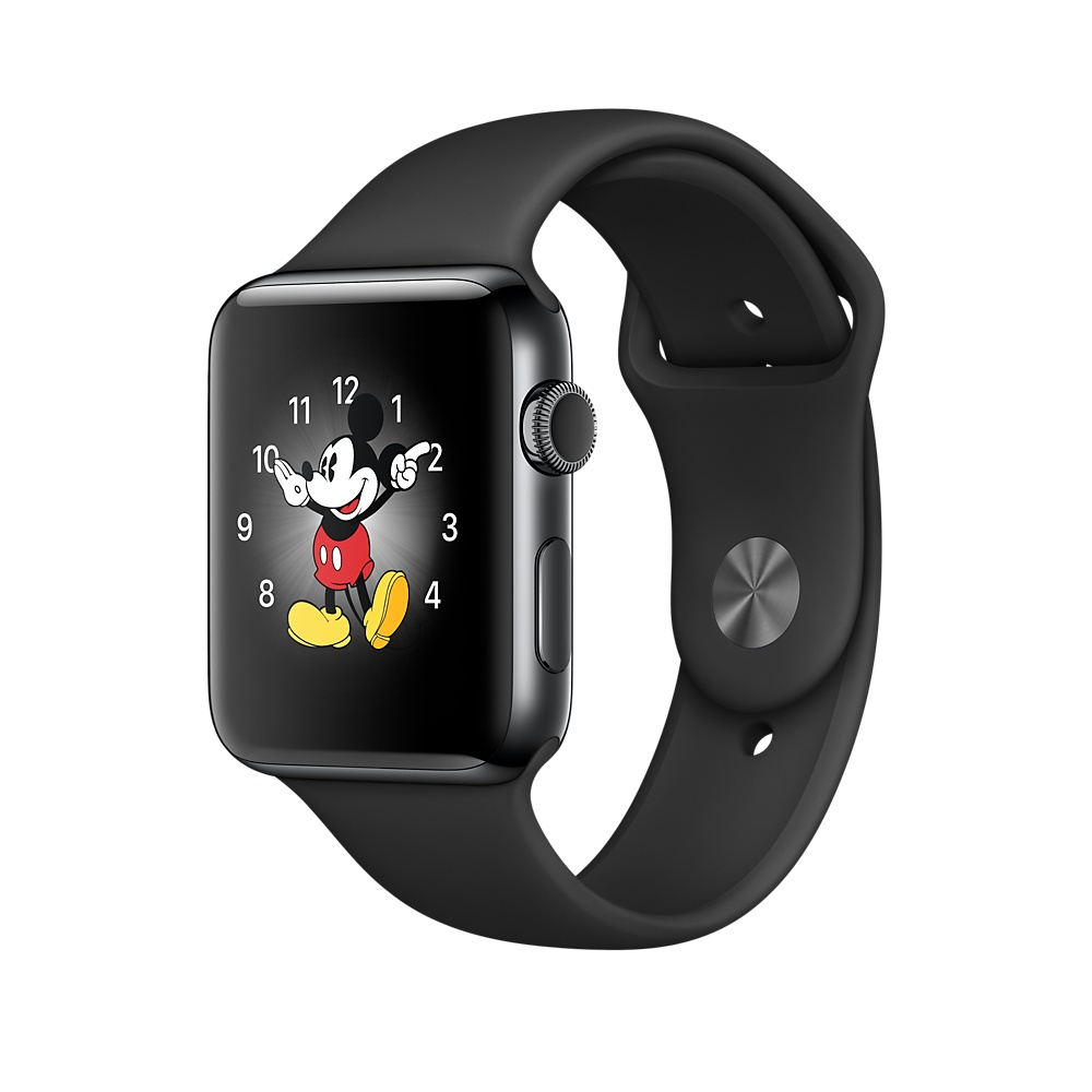 Apple Watch Series 2 42mm Space Black Stainless Steel Case Space Black Sport Band