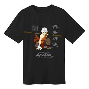 PC Merch Avatar Aang In Knee Bend Pose Men's T-Shirt - Black