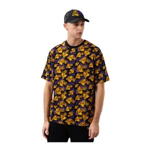 New Era Team All-Over Print Over-Sized La Lakers Men's T-Shirt Black