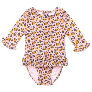 Snapperrock Leopard Love Baby's Long Sleeve Surf Suit 01