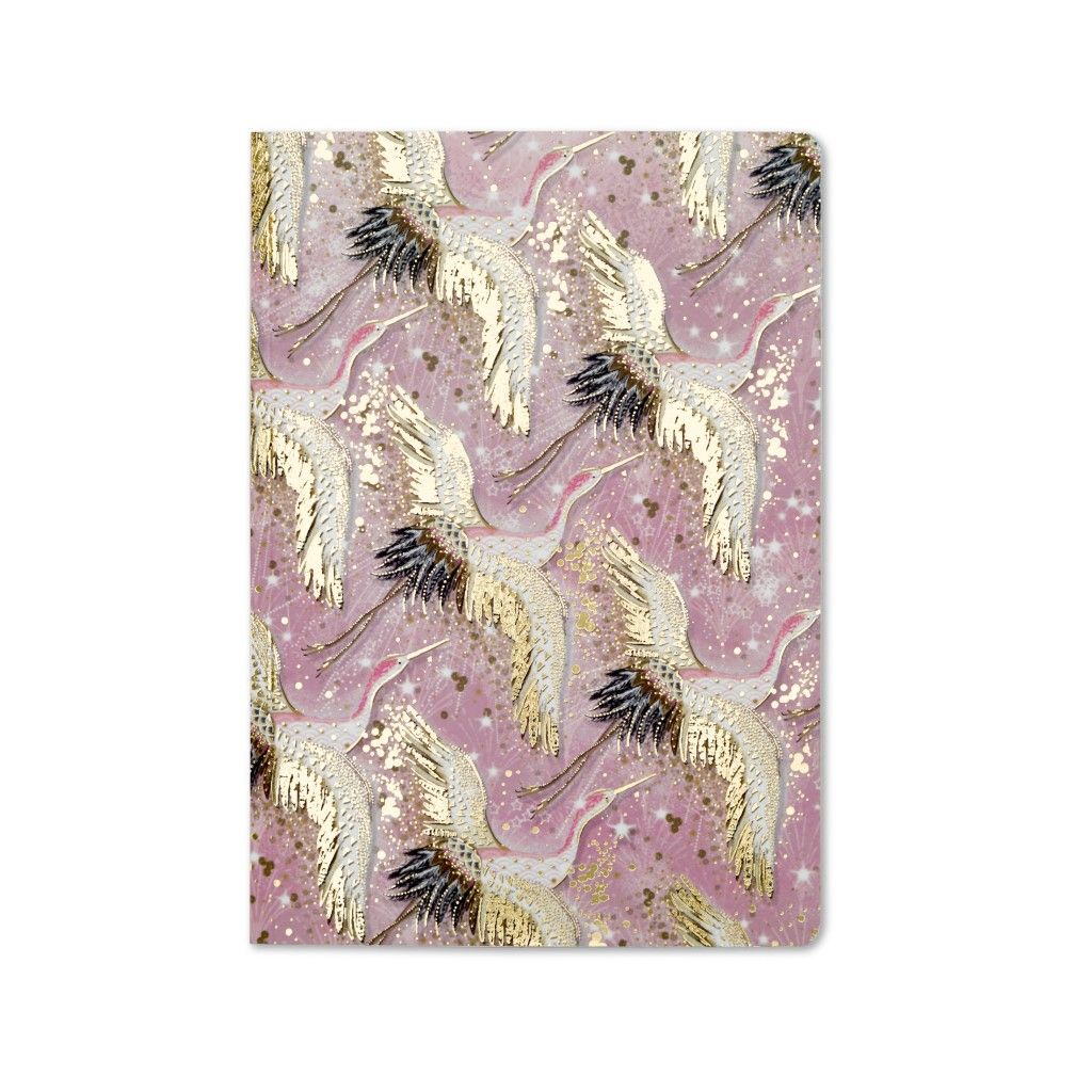 Opium Pink Flock A5 Notebook