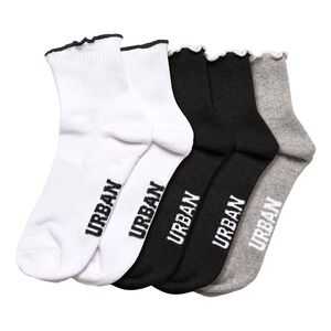 Urban Classics Girly Small Edge Girls' Ankle Socks (Assorted Colors) (Pack of 4)