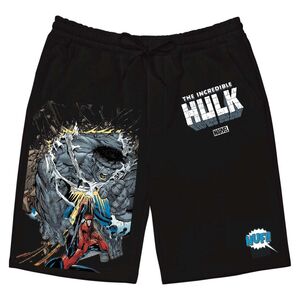 HUF Marvel Hulk Battle Men's Fleece Shorts - Black