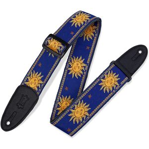Levys MPJG Sunred Polyproylene Guitar Strap with Jacquard 2-Inch