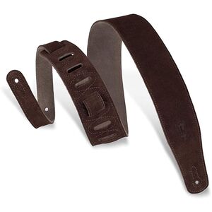 Levys MS26Brn 2 Suede Guitar Strap with Suede Backing 1.2-Inch