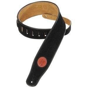 Levys MSS3Blk 2 Signature Series Suede Guitar Strap 1.2-Inch