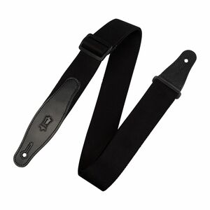 Levys Mssr80Blk 2-Inch Rayon Webbing Guitar Strap With Leather